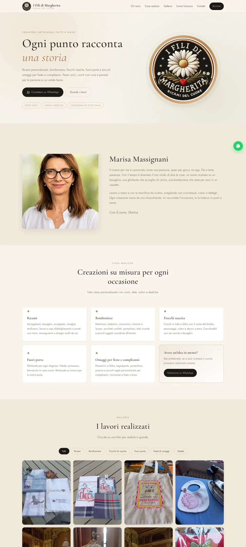 Anteprima del sito I Fili di Margherita