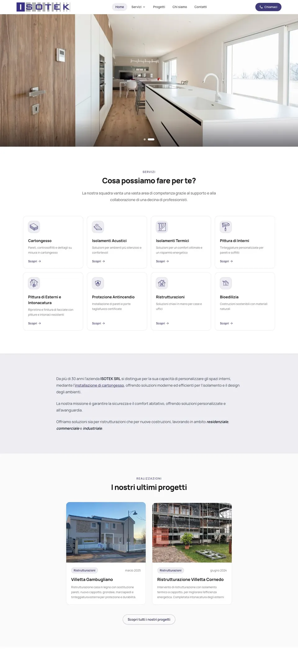 Anteprima del sito Isotek
