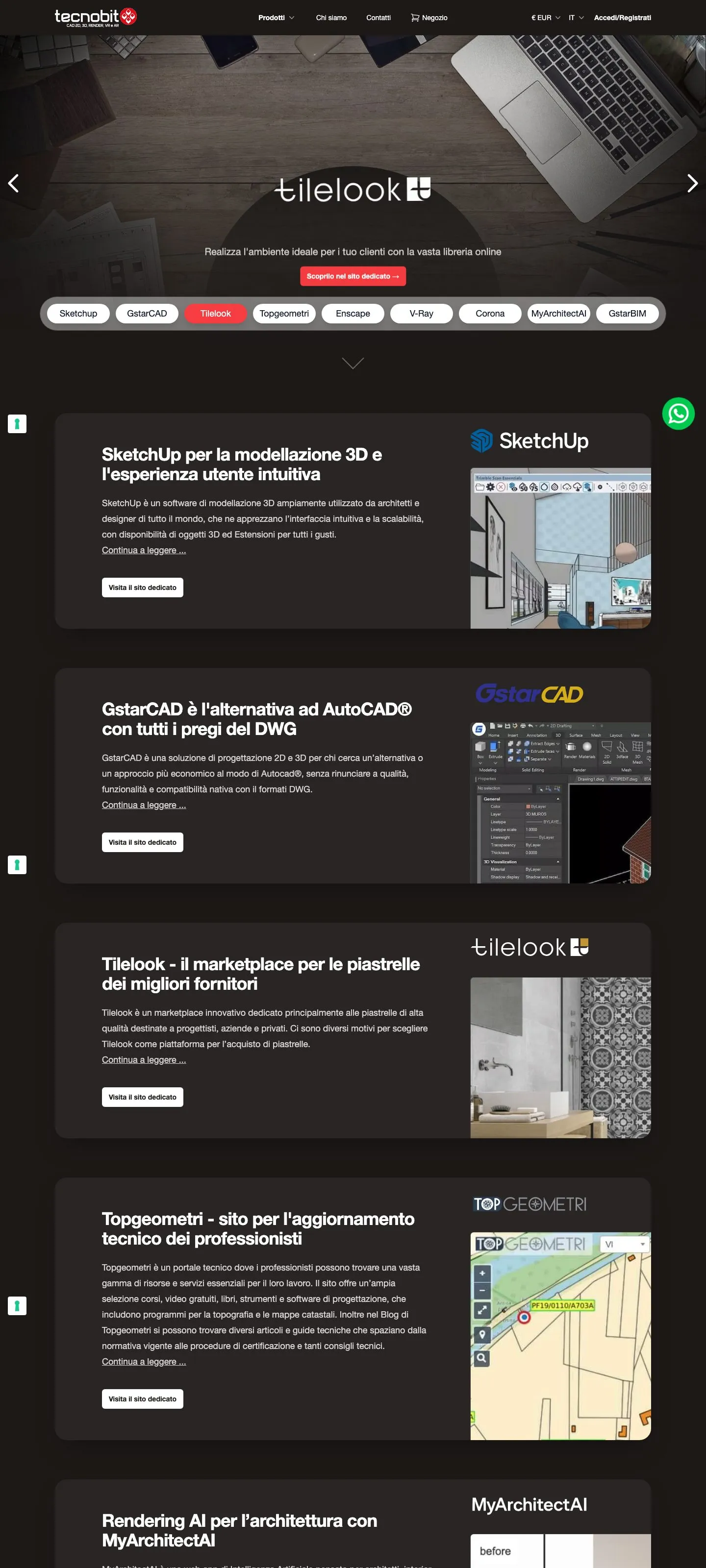 Screenshot del sito Tecnobit